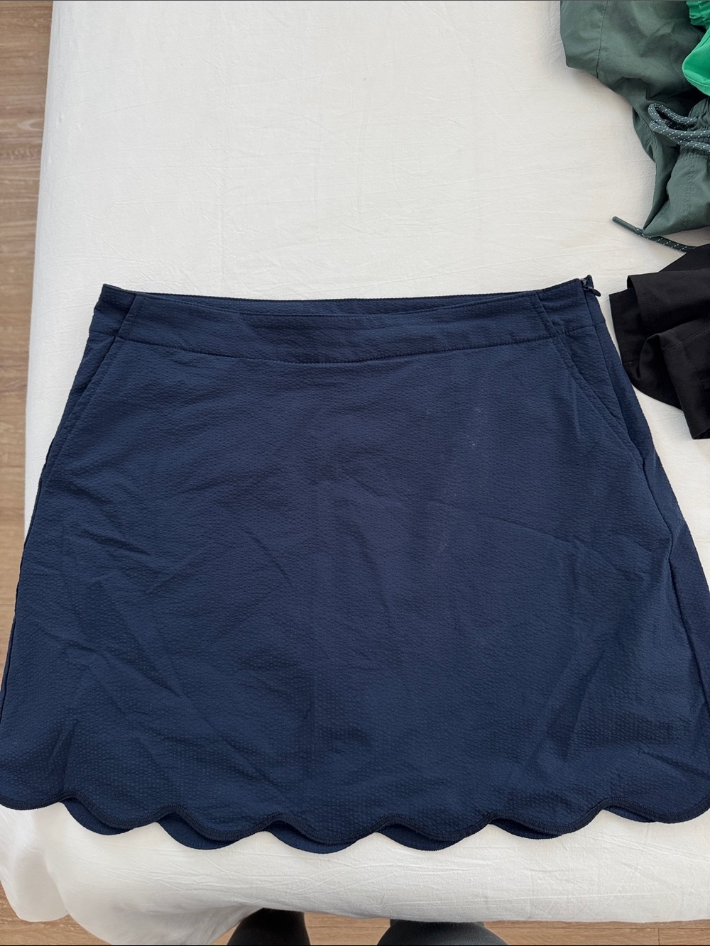 Walter Hagen Navy Scalloped Hem Golf Skort